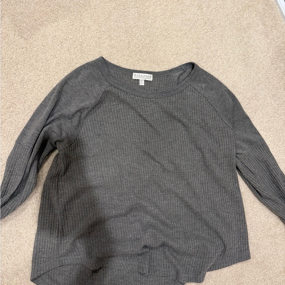 PJ Salvage Gray Short Sleeve Tee